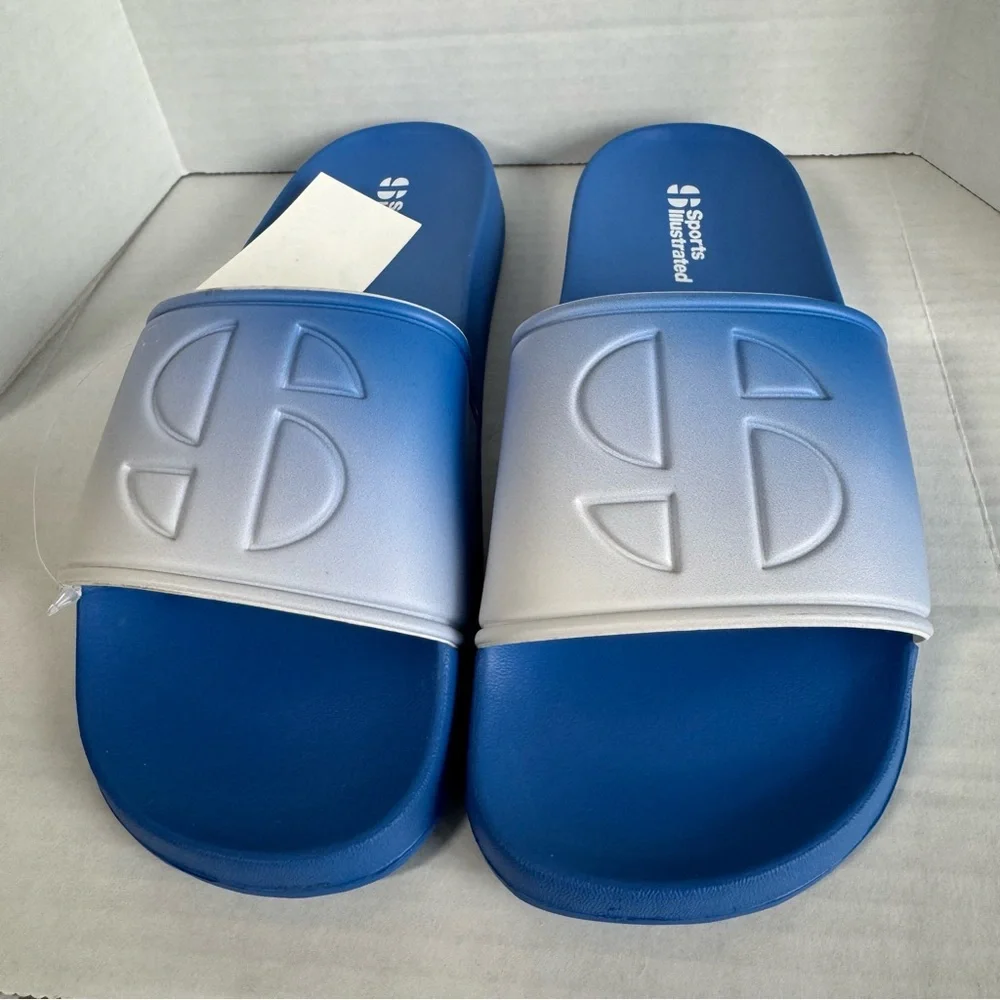 NWT Sports Illustrated Lisa Slide Sandals Women’s Size 7 Light Blue Ombre Summer - Picture 3 of 7